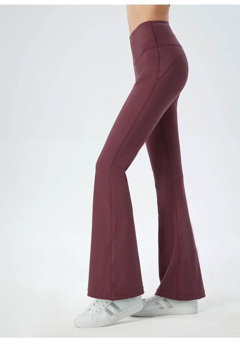 Elastic Flared Wide Leg Sport Pants
