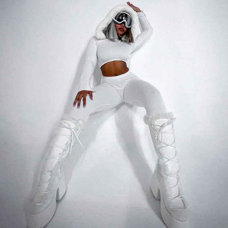 Hooded Top And Leggings Set