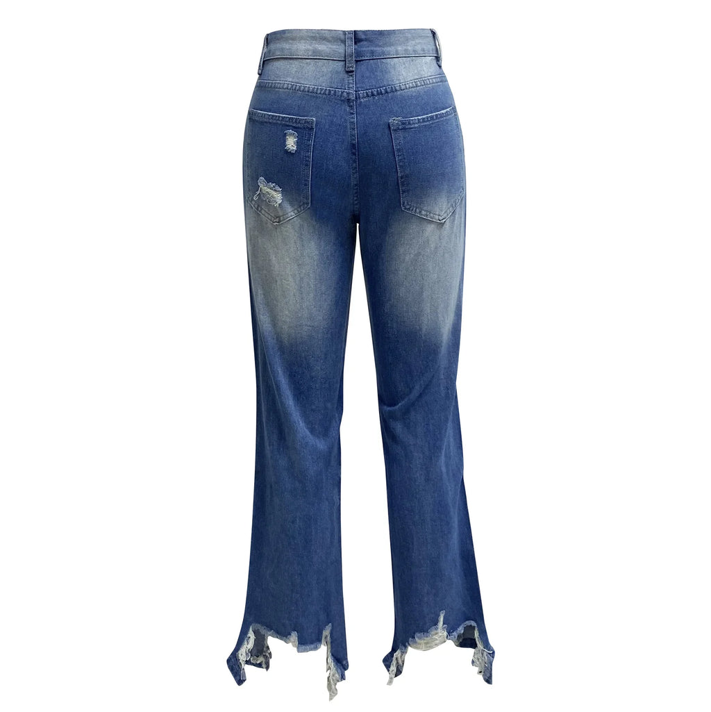Spring New Ripped Ladies Jeans