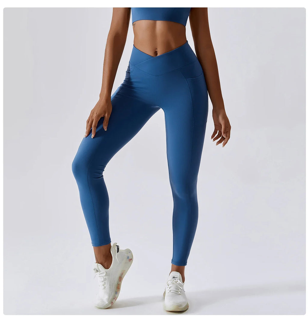 Sport Pants With Quick-drying Pocket And Crossed Waist