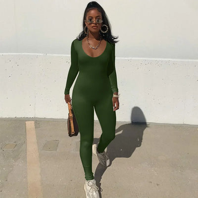 Long Sleeve Slim Butt Lift All In One Pants