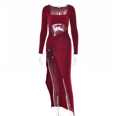 Women’s High End Fashion Temperament Crop Top Waist Hot Girl Sexy Dress