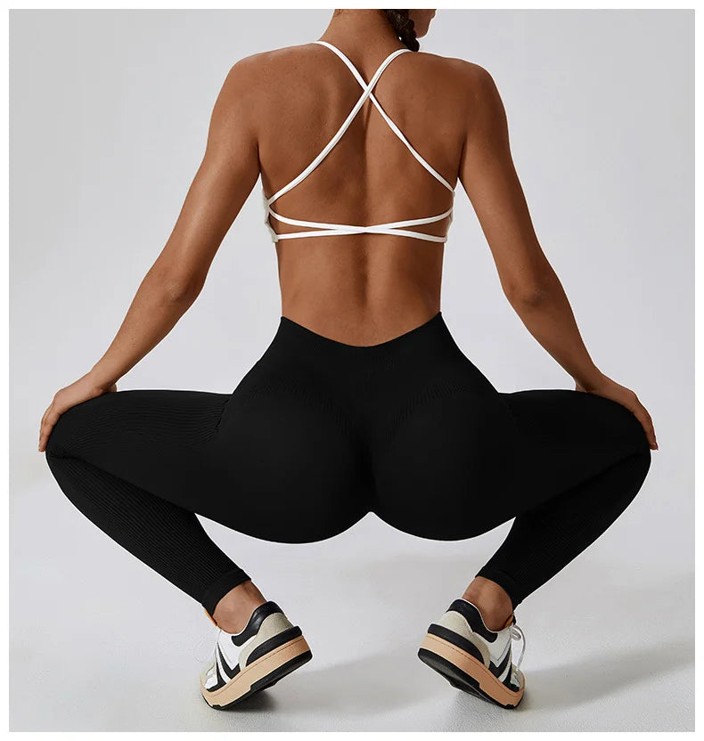 Seamless High Waist Sports Pants with Quick-Drying Hip Enhancer