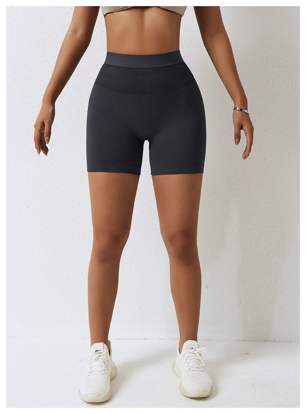 High Waist Seamless Yoga Shorts Women’s Peach Belly Lift Hip Lift Fitness Leggings Running Sports Shorts