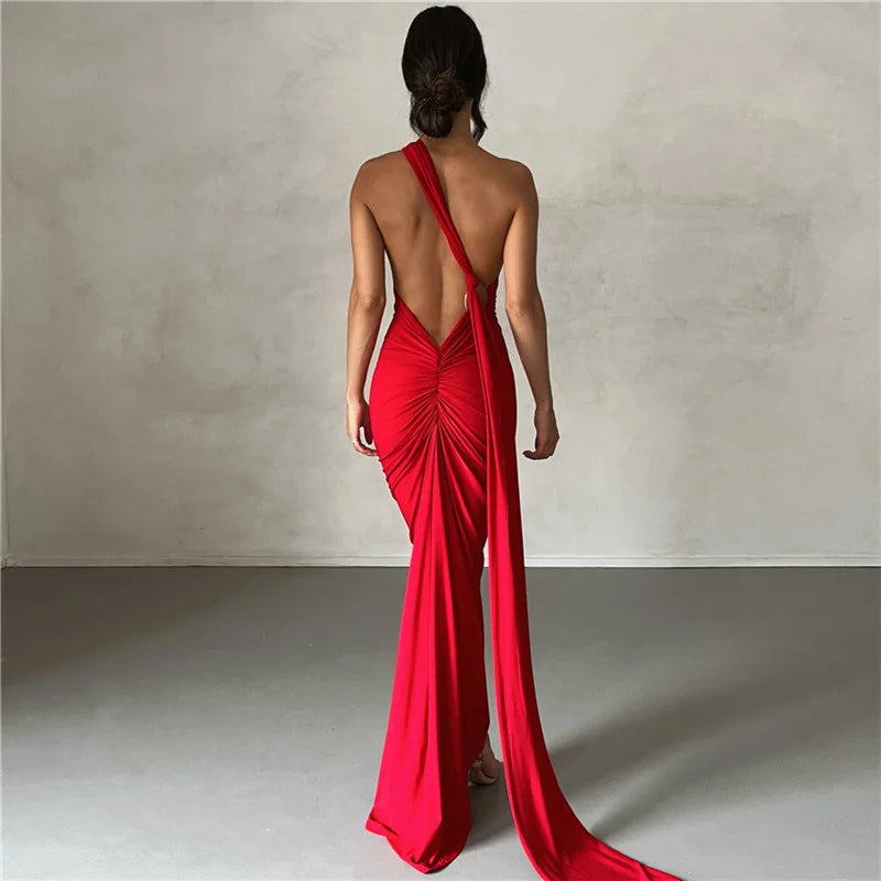 Backless Halter Bodycon Dress