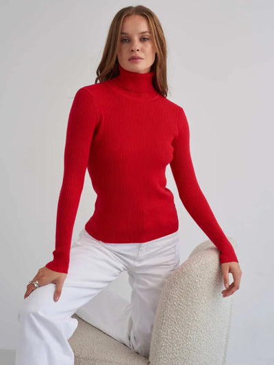 Turtleneck Sweater Knitted Undershirt