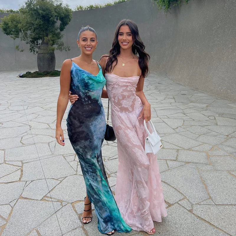 Bandeau Neckline Evening Dress