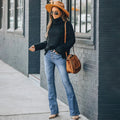 Women’s Stretch Slim Fit Flared Denim Pants