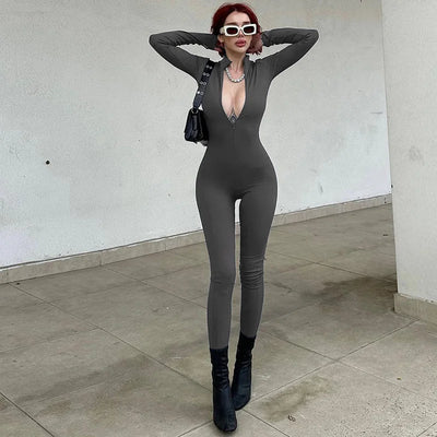 Slim Long Sleeve Jumpsuit