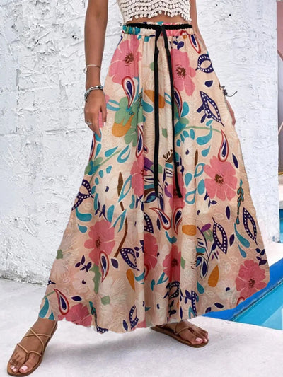 Large Hem Skirt Printed Beach