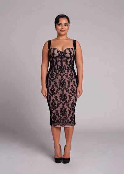 Retro Lace Sash Skirt Sexy Long Skirt Nightclub Tight