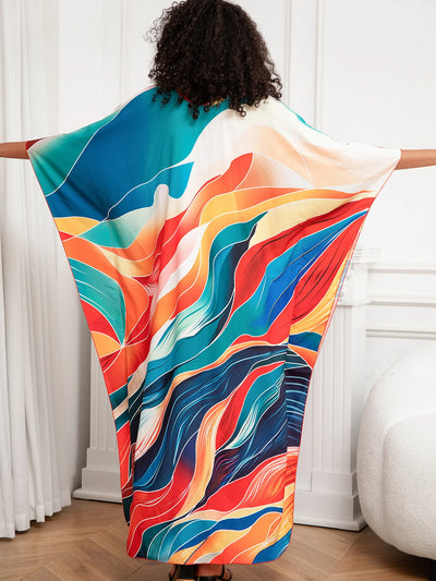 Colorful Printed Cotton Beach Robe