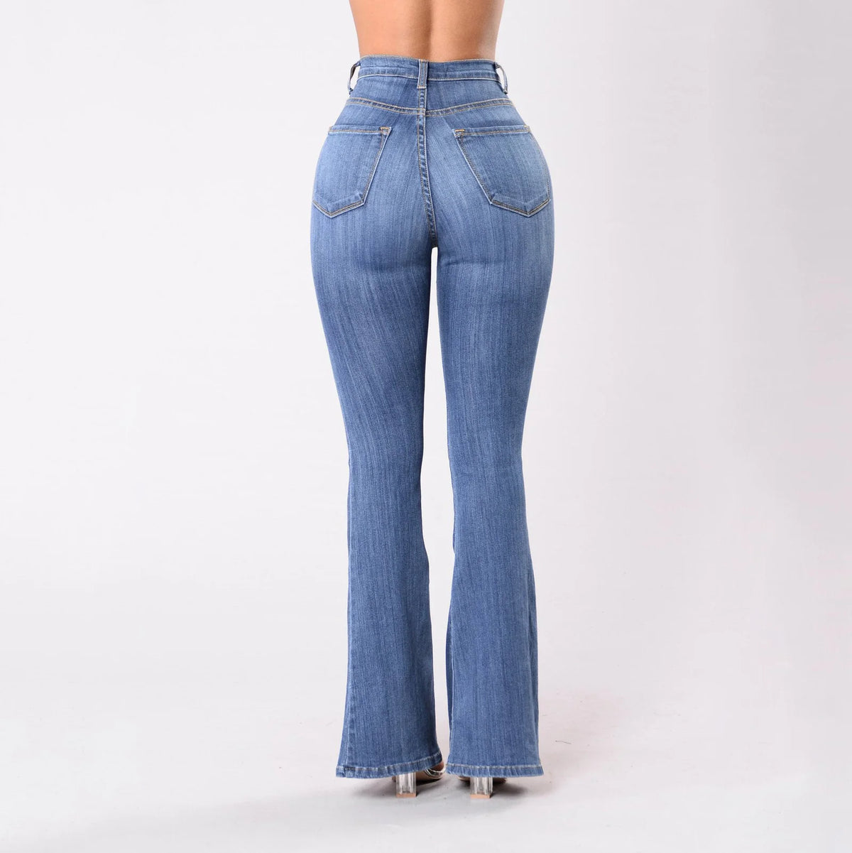 High Waist Flared Jeans
