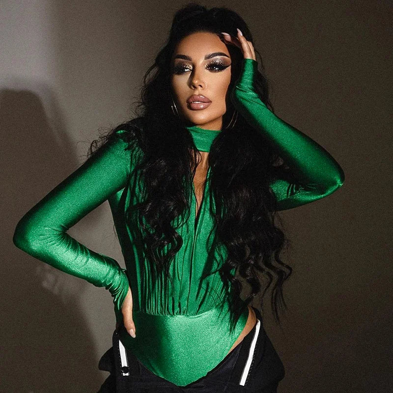 V-Neck Long Sleeve Jumpsuit