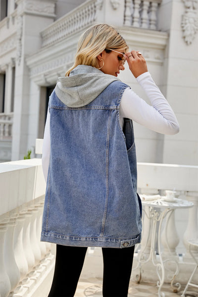 Denim Vest Jacket Loose Casual Women