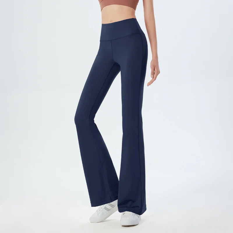 Elastic Flared Wide Leg Sport Pants