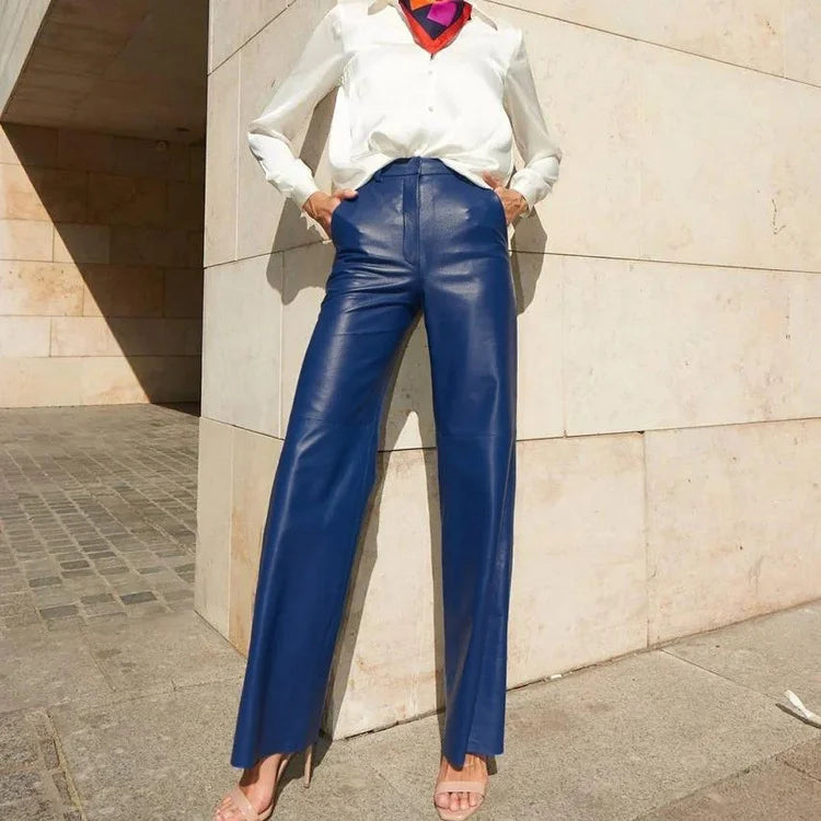 Medium High Waist Hip Lift Straight Women’s Slacks Pants