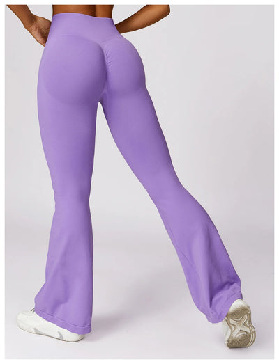 Tight Sport Pants With Wide Leg And Seamless