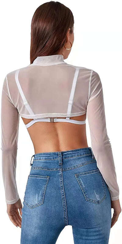 Transparent Long Sleeve Top