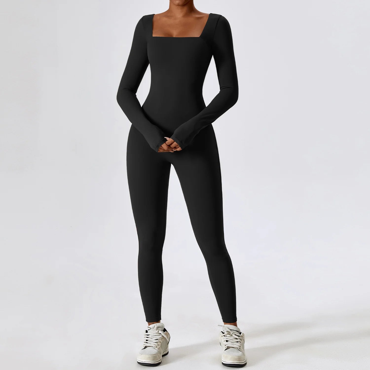 Tight Long Sleeve Sport Jumpsuit