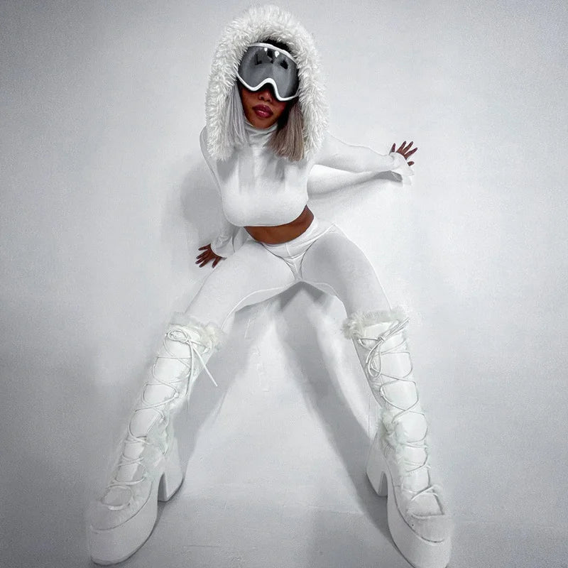 Hooded Top And Leggings Set