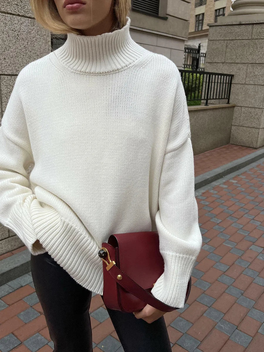 Overside Knitted Turtleneck Sweater