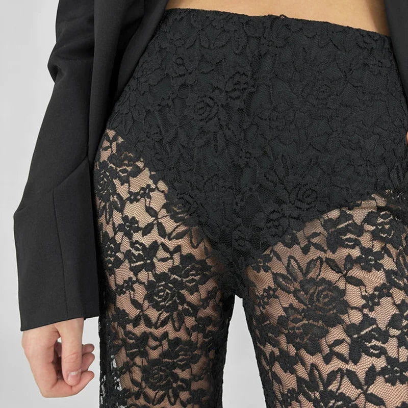 Long Straight Lace Pants