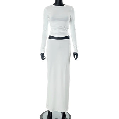 Long Skirt Set With T-shirt