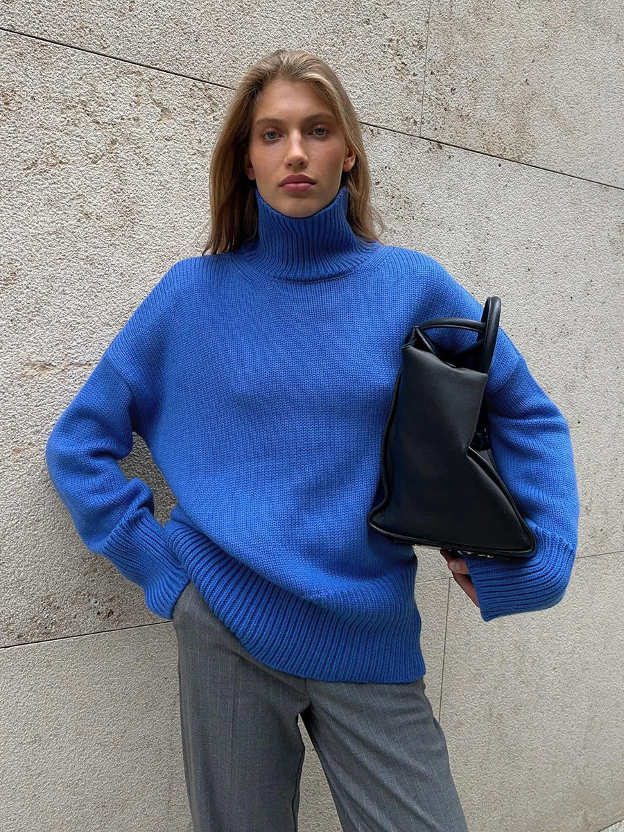 Overside Knitted Turtleneck Sweater