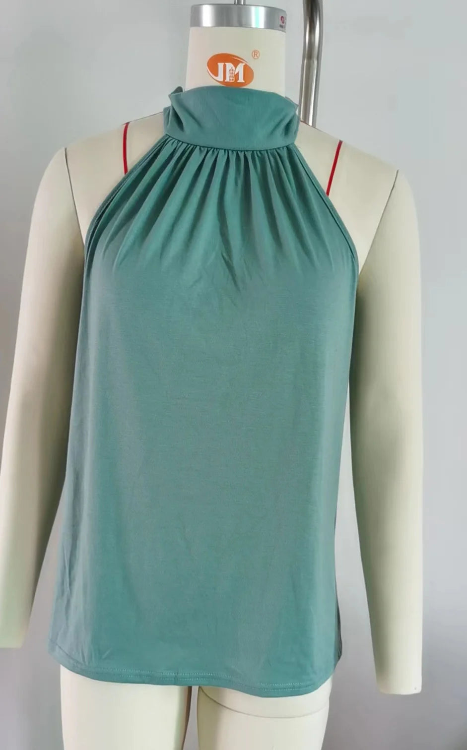 New Solid Color Tie Knit Vest T-Shirt Blouse