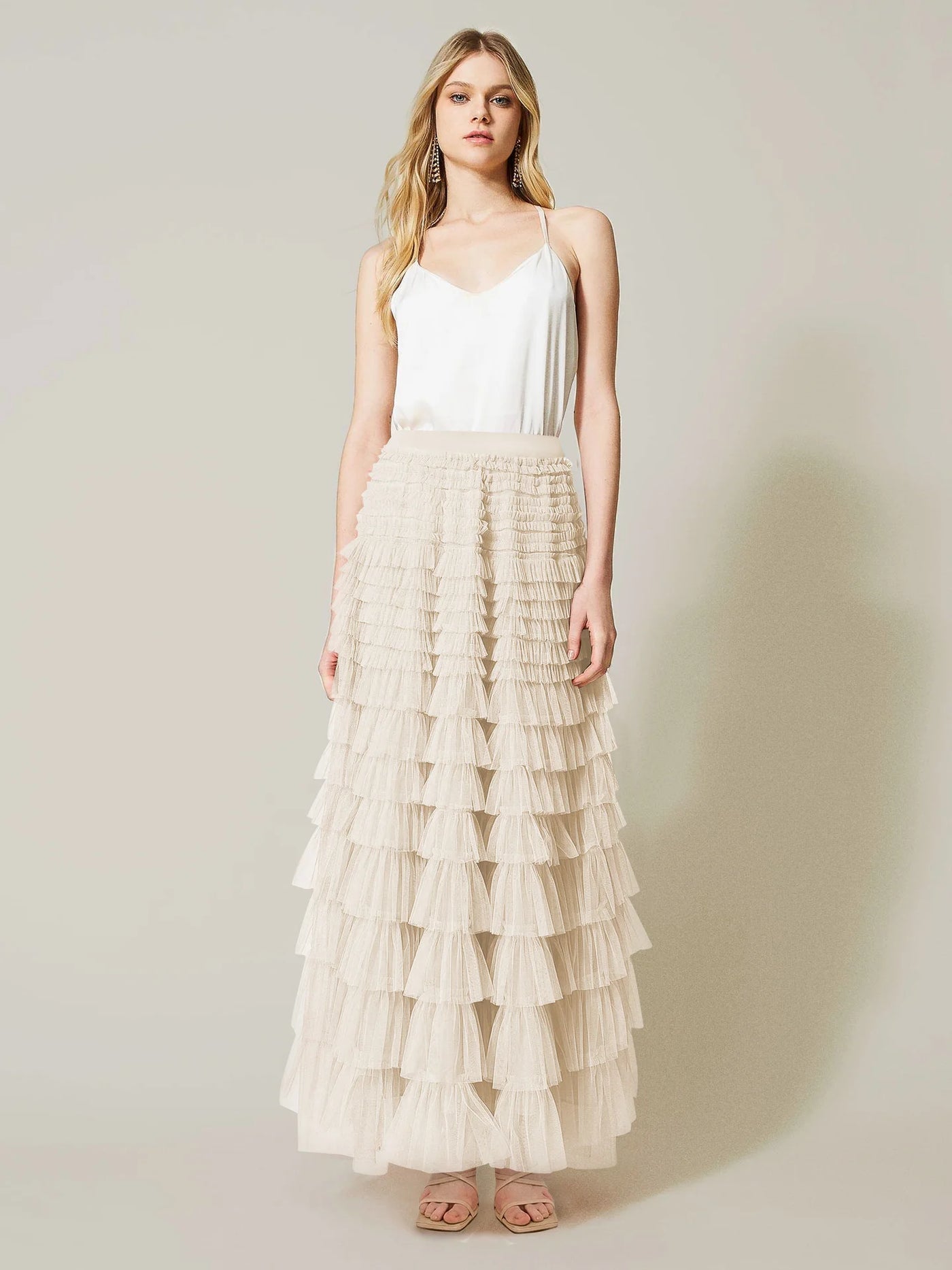Chiffon Skirt With High Waist