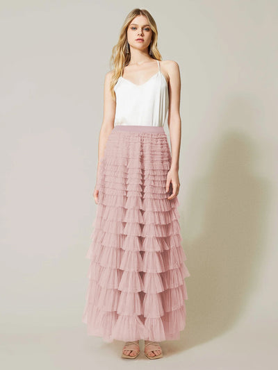 Chiffon Skirt With High Waist