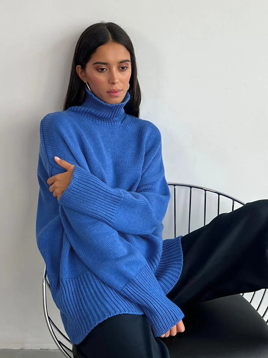 Overside Knitted Turtleneck Sweater