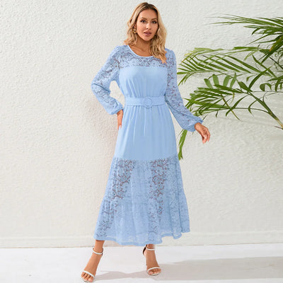 Lace Perspective Long Dress