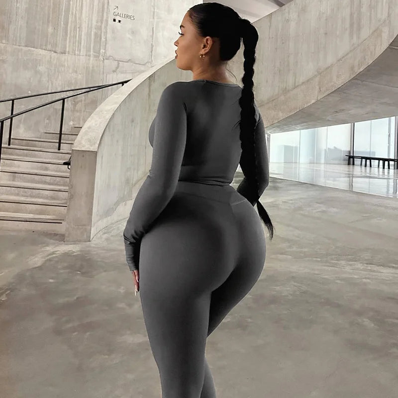 Long Sleeve Top And Leggings Set