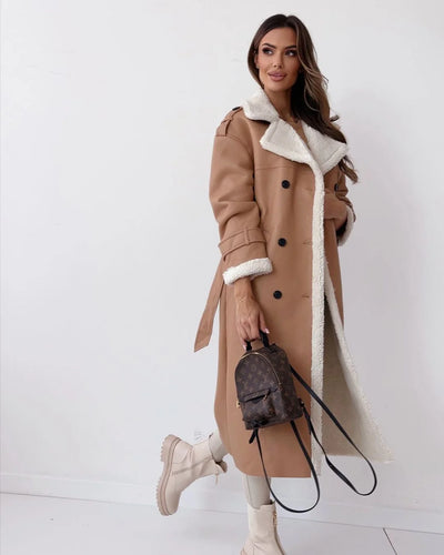 Coat With Lapel And High Collar