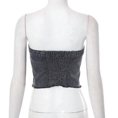 Stretch Wrapped Button Top