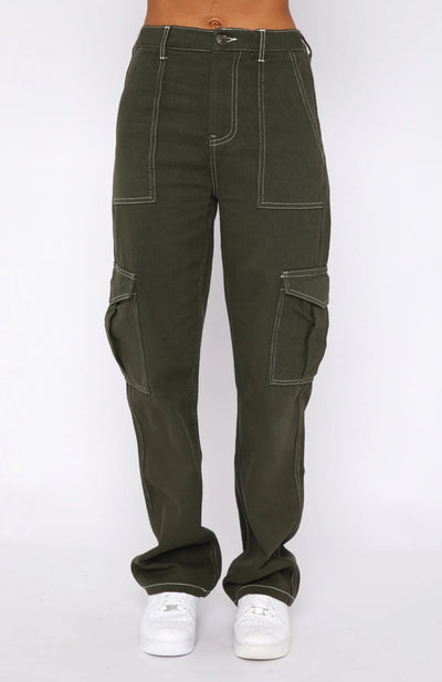 Pants Straight Multi Pocket Cargo Pants