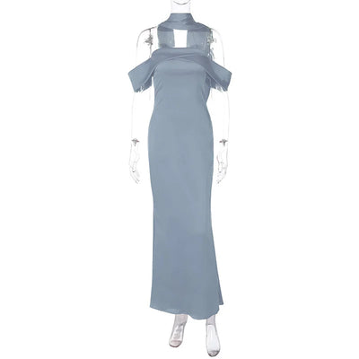 Fashion Solid Color Sexy Backless Zippered Bandeau Dress