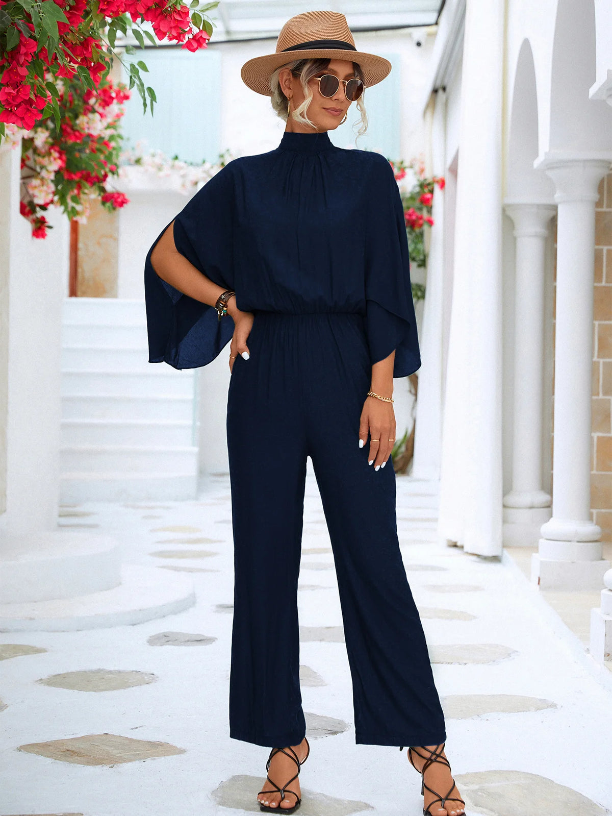 New Hot Selling Women’s Stand Up Collar Jumpsuit