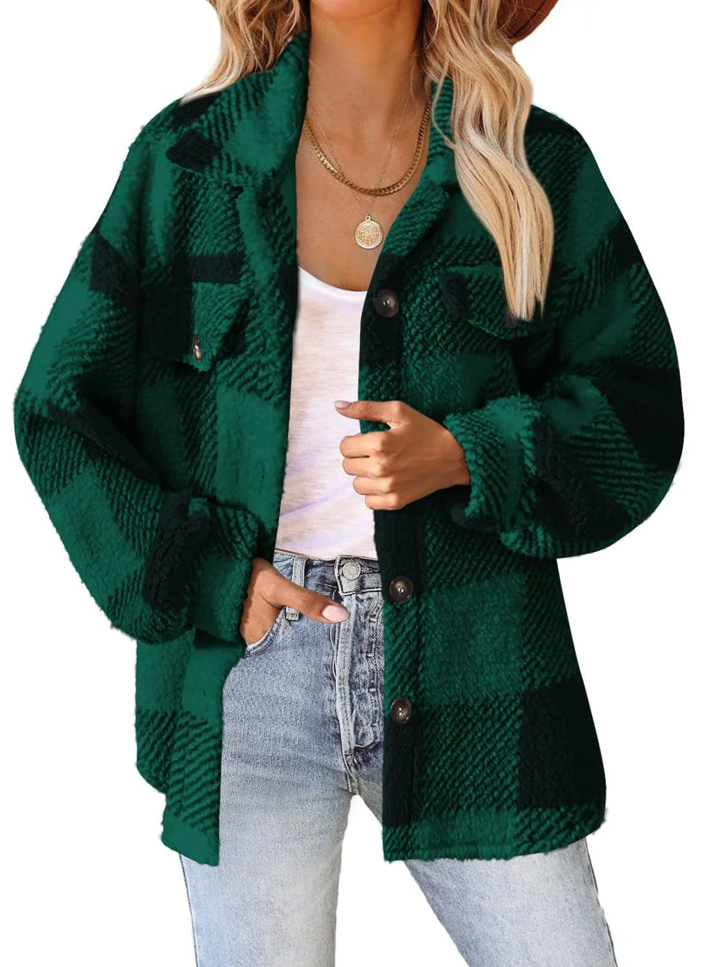 Checked Cashmere Jacket