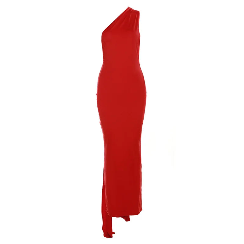 Summer Sexy Backless Halterneck Wrap Hip Slim Evening Dress Women