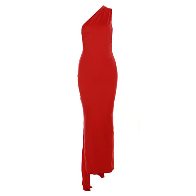 Summer Sexy Backless Halterneck Wrap Hip Slim Evening Dress Women