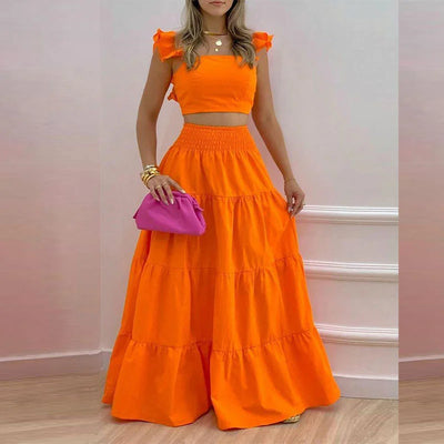 Summer Set With Top And Long Skirt