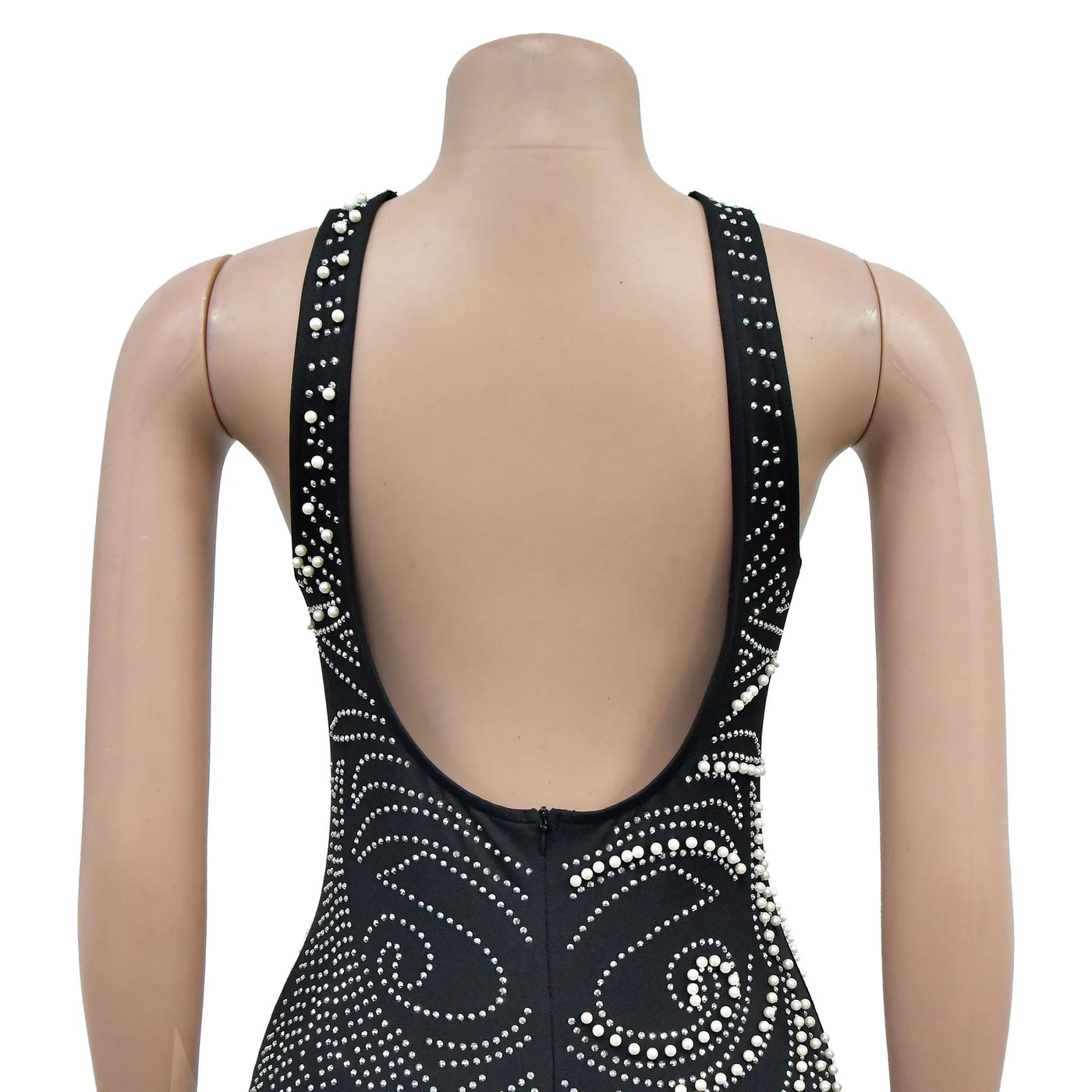 Hot Diamond Split Open Back Long Dress