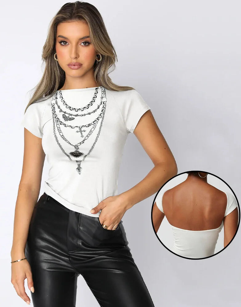 Backless Slim BM Blouse