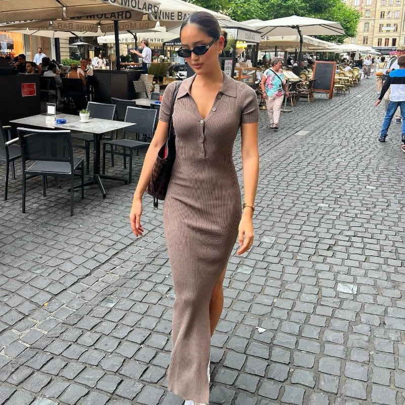 Casual Long Slit Dress