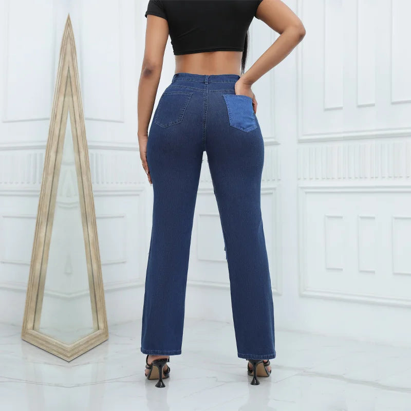 Women’s Jeans High Waist Straight Leg Comfortable