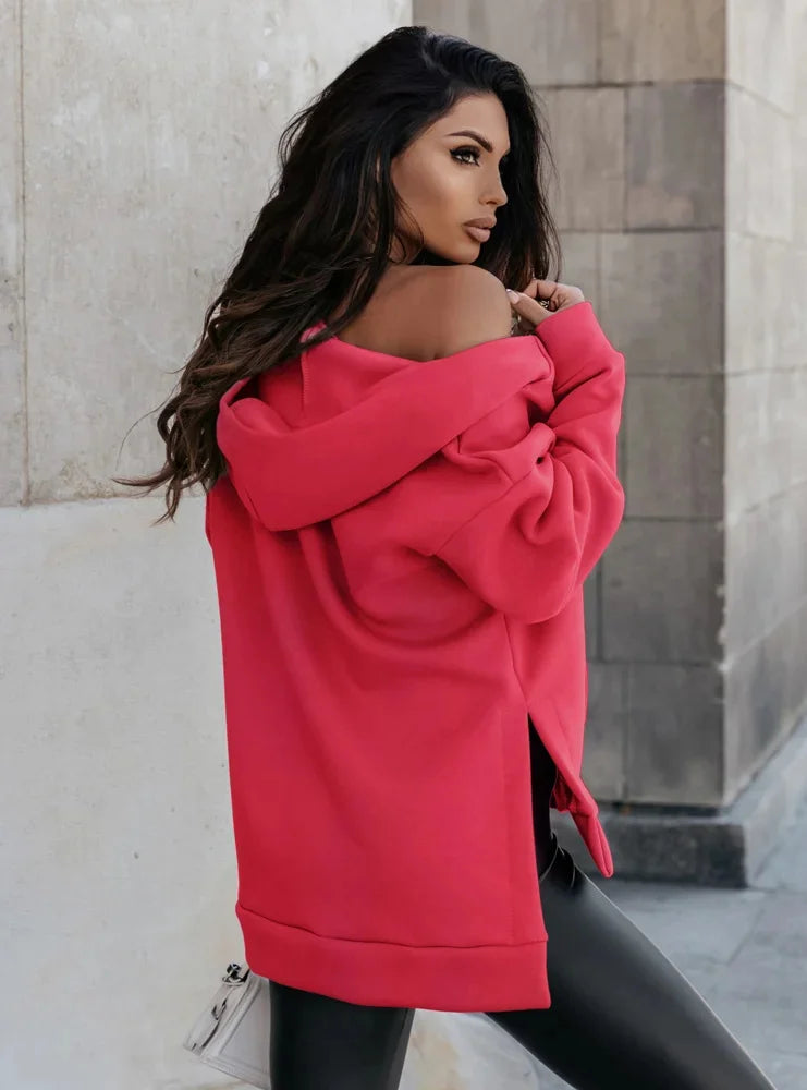 Sweater Zipper Loose Casual Pocket Zipper Hoodie Jacket