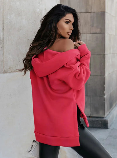 Sweater Zipper Loose Casual Pocket Zipper Hoodie Jacket